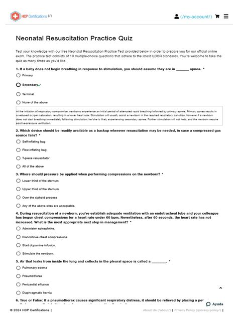 Read Neonatal Resuscitation Test Answers Aha 