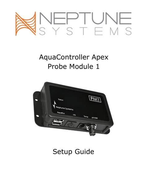 Download Neptune Systems Aquacontroller Apex Jr User Manual 