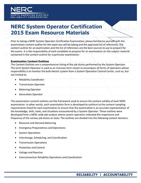 Nerc System Operator Certification Exam