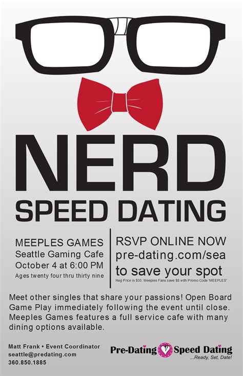 nerd nite speed dating games