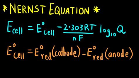 Nernst Equation Example Find Ecell