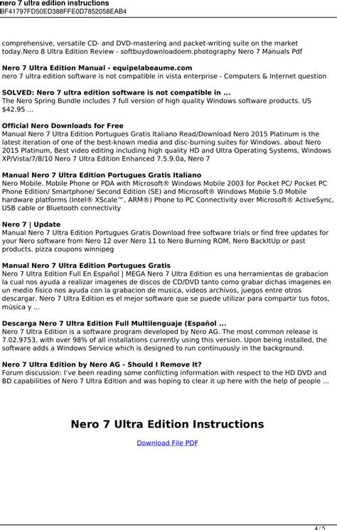 Read Nero 7 Ultra Edition Instructions 