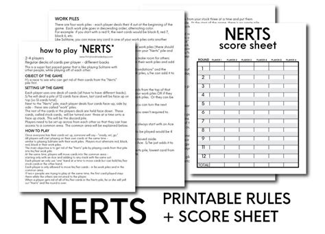 Read Nerts Rules User Guide 