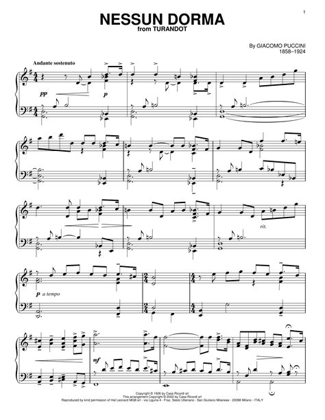 Nessun Dorma Definition