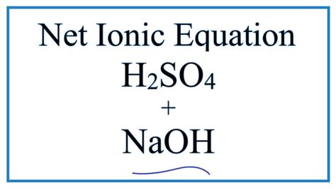 Net Ionic Of H2so4 And Baoh2