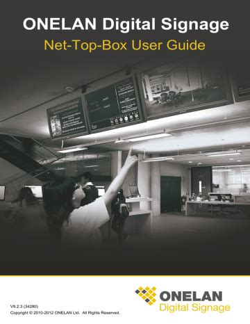 Download Net Top Box Digital Signage User Guide Onelan 