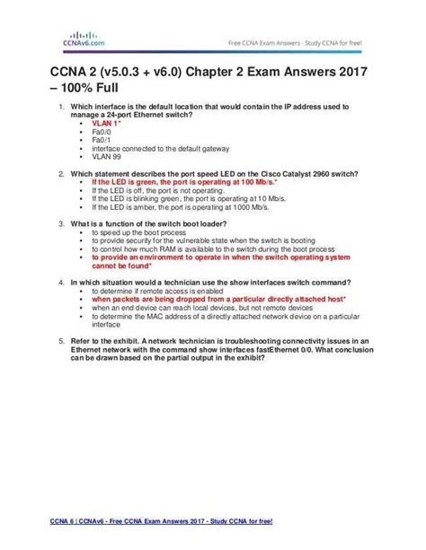 Read Netacad Chapter 2 Exam 