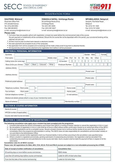 Netcare Application Forms
