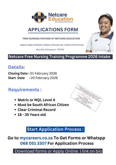 netcare nursing school application forms for 2015