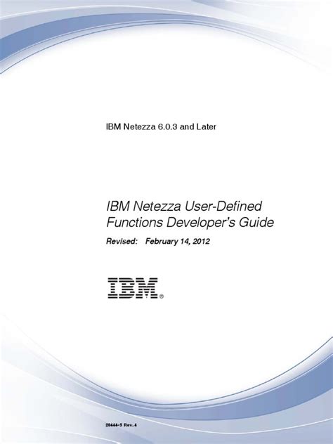 Full Download Netezza User Defined Functions Developer Guide 