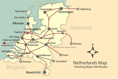 Netherlands Rail Map