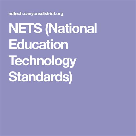Nets Technology Standards
