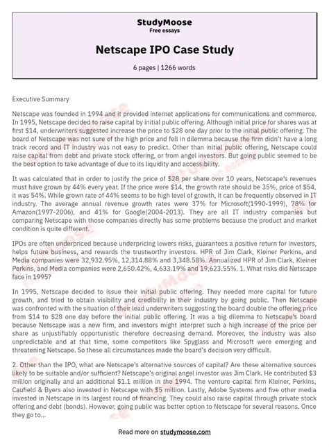 netscape ipo case study solution