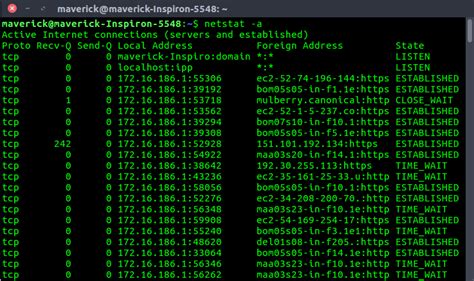 netstat show process linux