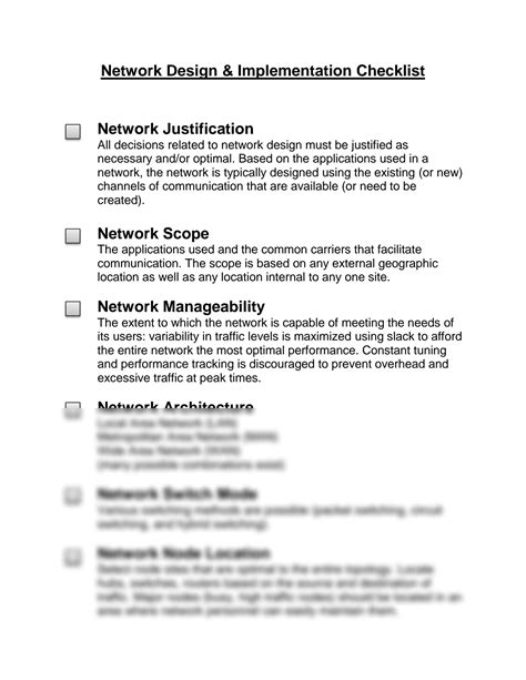Network Design Checklist How To Design A Lan