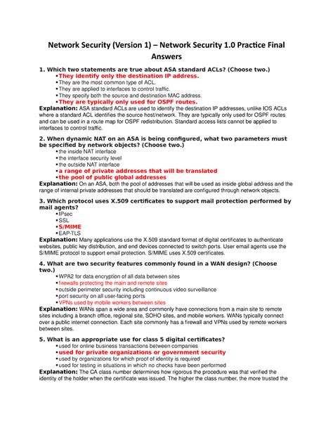Network Security Exam Questions And Answers Ploverore