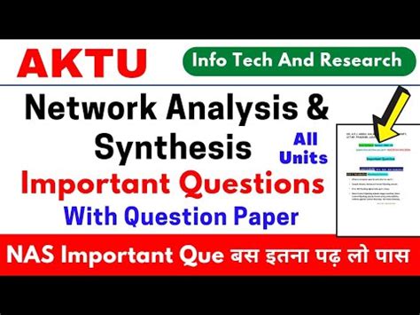 Download Network Analysis And Synthesis Important Questions 