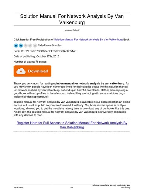 Full Download Network Analysis By Van Valkenburg Solution Manual Chapter 7 