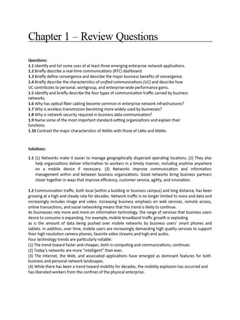 Read Network Chapter Review Answers 