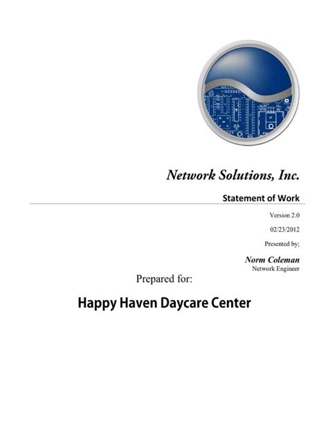 Read Online Network Design Proposal Statement Of Work 