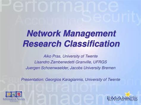 Read Online Network Management Research Classification 