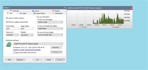 networx bandwidth monitor s