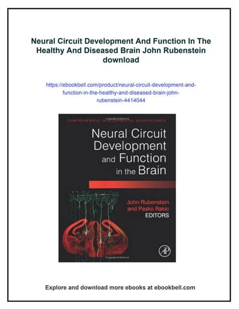 Neural Circuit Development And Function In The Healthy And Diseased Brain Comprehensive Developmental Neuroscience