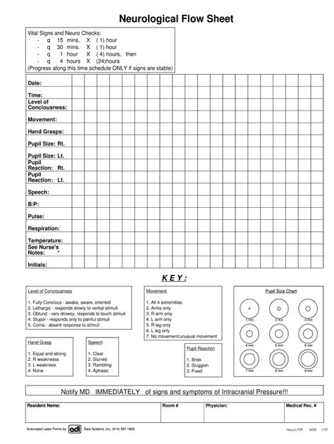 Neuro Checks Sheet