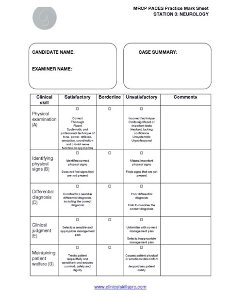 Neurology For Mrcp Paces