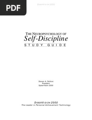 Full Download Neuropsychology Of Self Discipline Study Guide 