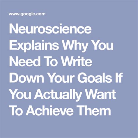 Neuroscience Explains Why You Need To Write Down Reading And Writing Goals - Reading And Writing Goals