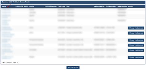 nevada entity search