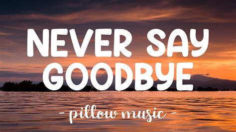 never say goodbye