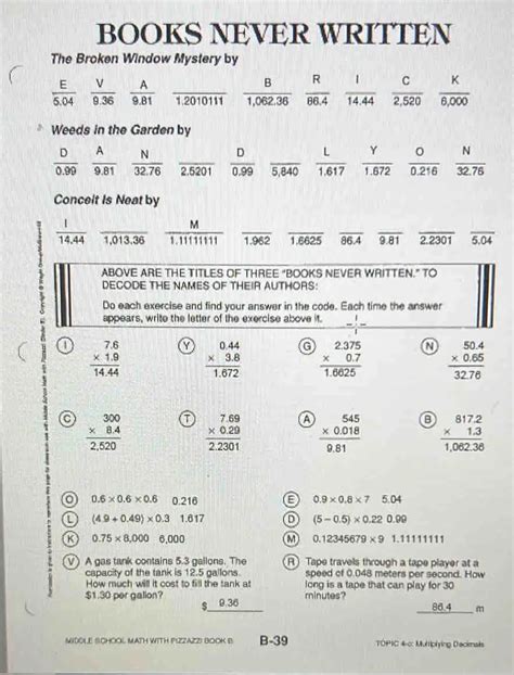 never written math broken window mystery answers
