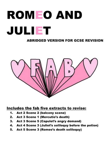 New Abridged Romeo And Juliet For Teachers And Romeo And Juliet For Kids - Romeo And Juliet For Kids