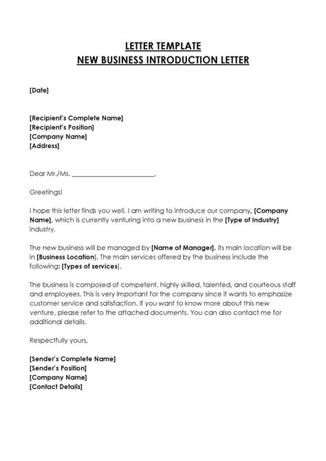 New Agent Introduction Letter