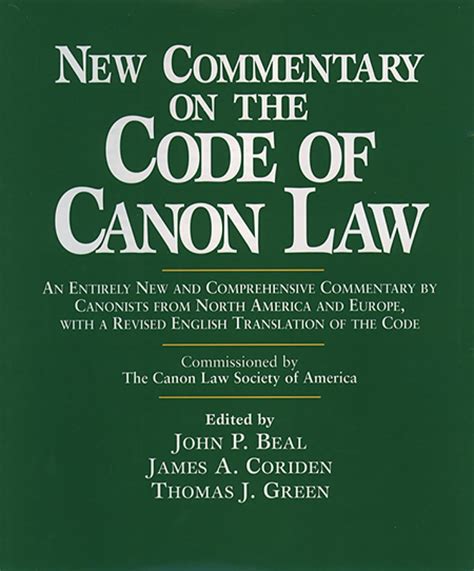 New Commentary On The Code Of Canon Law