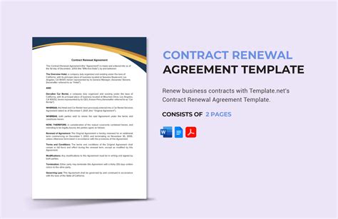 new contract renewal of contract