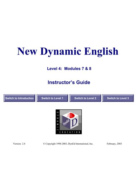 New Dynamic English