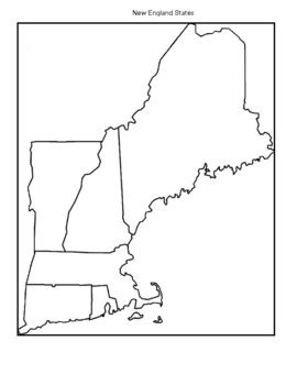 New England Map Blank