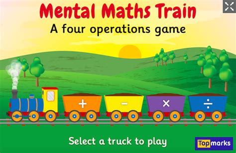 New Game To Play Mental Maths Train Topmarks Train Math - Train Math