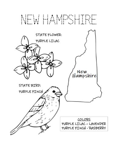 New Hampshire Coloring Page Teaching Resources Tpt New Hampshire Coloring Page - New Hampshire Coloring Page
