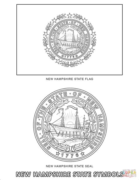 New Hampshire State Symbols Coloring Page New Hampshire Coloring Page - New Hampshire Coloring Page