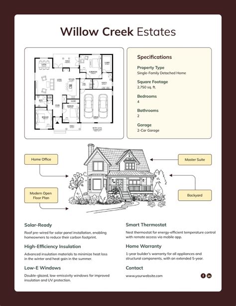 New Home Construction Spec Sheet Template