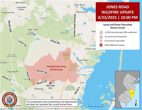 new jersey wildfire map