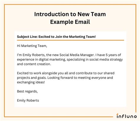 New Joining Introduction Email Sample