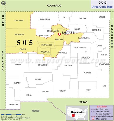 new mexico area code 505
