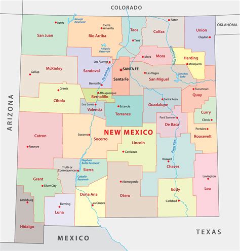 new mexico map of