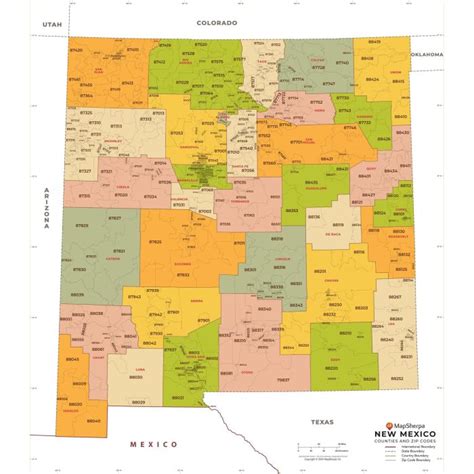 new mexico zip code map