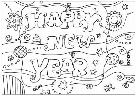 New Year Coloring Sheets World Of Printables New Year Color Sheet - New Year Color Sheet